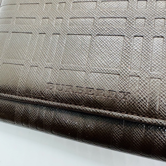 Burberry Check Brown Leather Women's Wallet Authentic - Picture 7 of 10